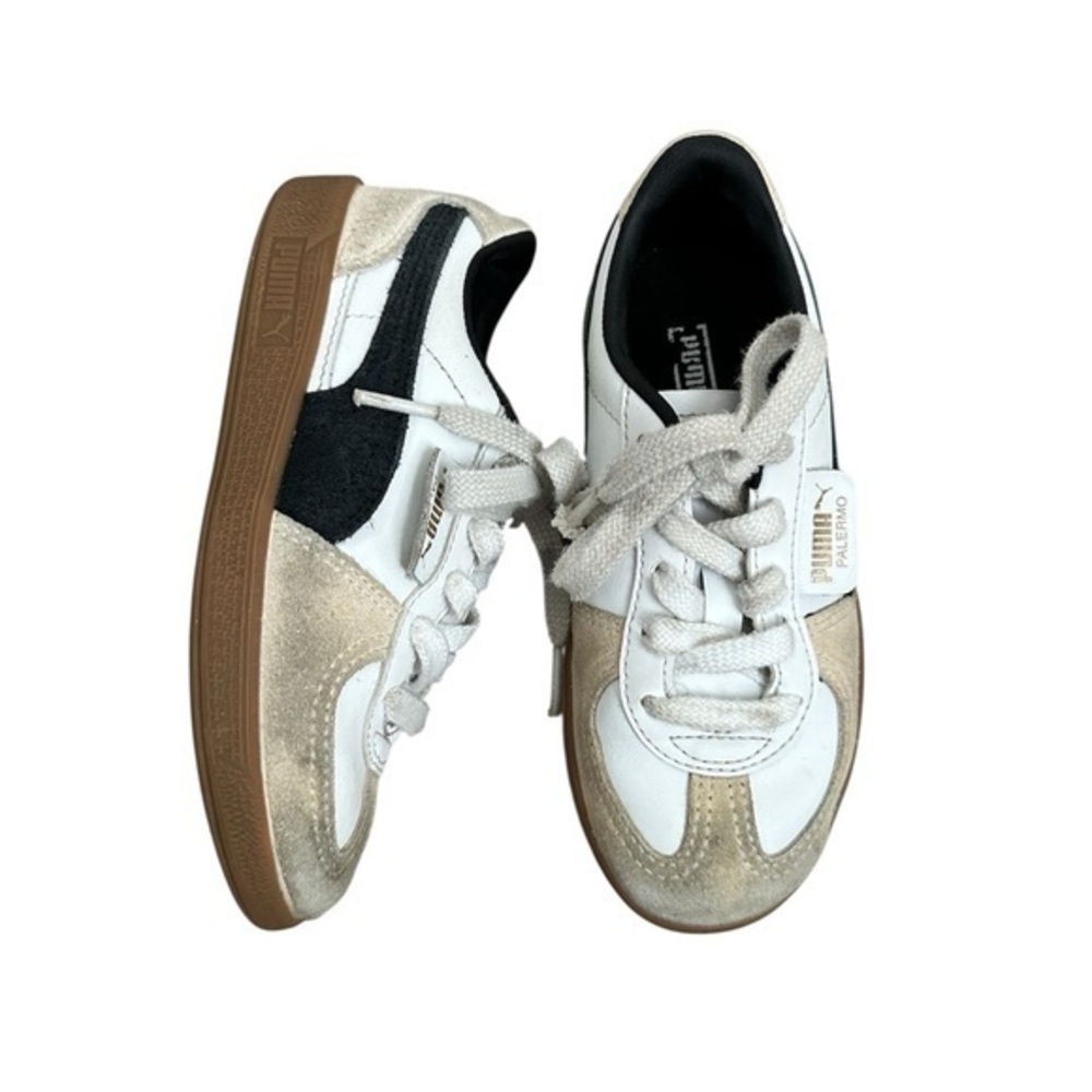 Puma Kids White and Beige Sneakers